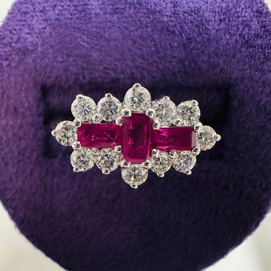 18ct Ruby & Diamond ring